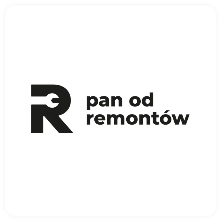 Logo firmy Pan od Remontów z nowoczesnym designem i czytelną typografią