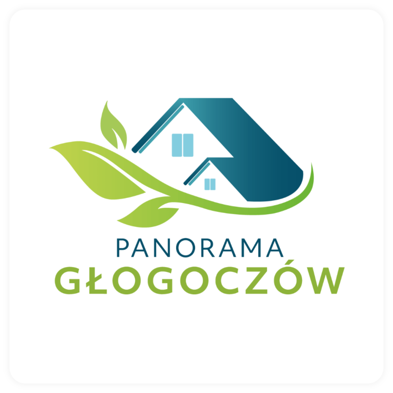 Logo Panorama Głogoczów w nowoczesnym stylu na białym tle