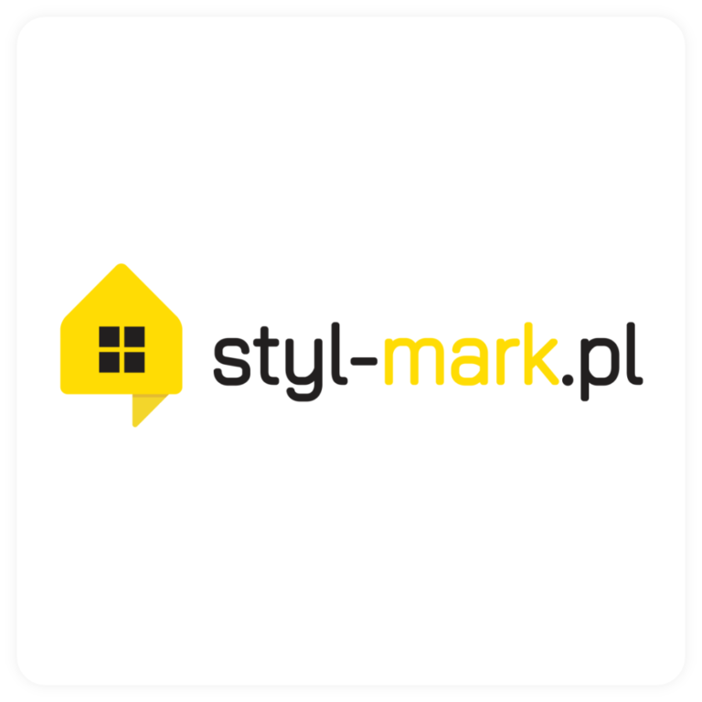 Logo firmy Styl Mark z nowoczesnym, minimalistycznym designem w odcieniach czerni i bieli