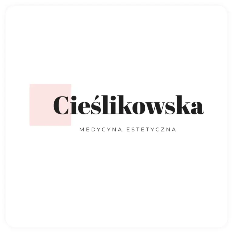 Logo Cieslikowska w nowoczesnym stylu na białym tle
