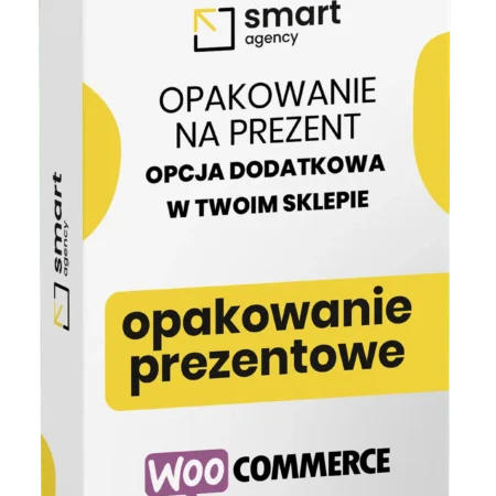 Eleganckie smart opakowanie prezentowe w minimalistycznym stylu dostępne w WooCommerce SMART Agency