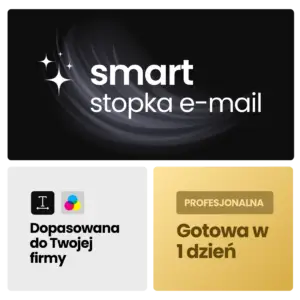 Profesjonalna stopka e-mail zaprojektowana przez SMART Agency wzmacniająca wizerunek marki