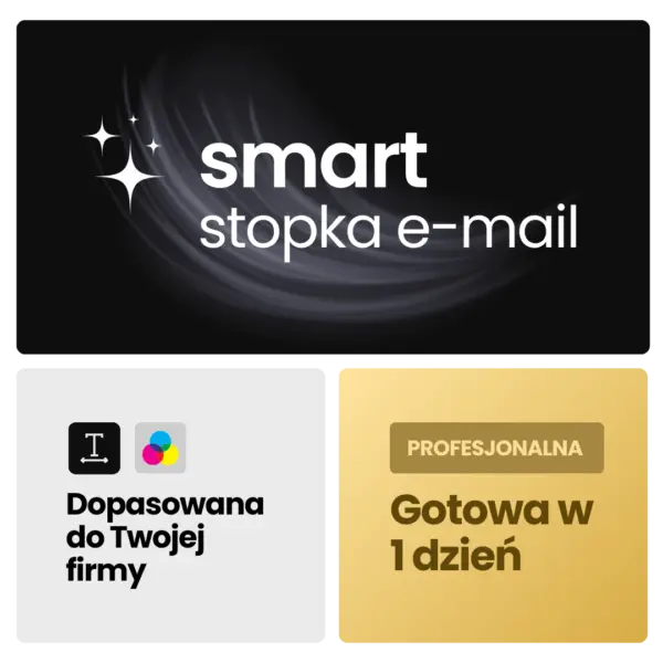 Profesjonalna stopka e-mail zaprojektowana przez SMART Agency wzmacniająca wizerunek marki