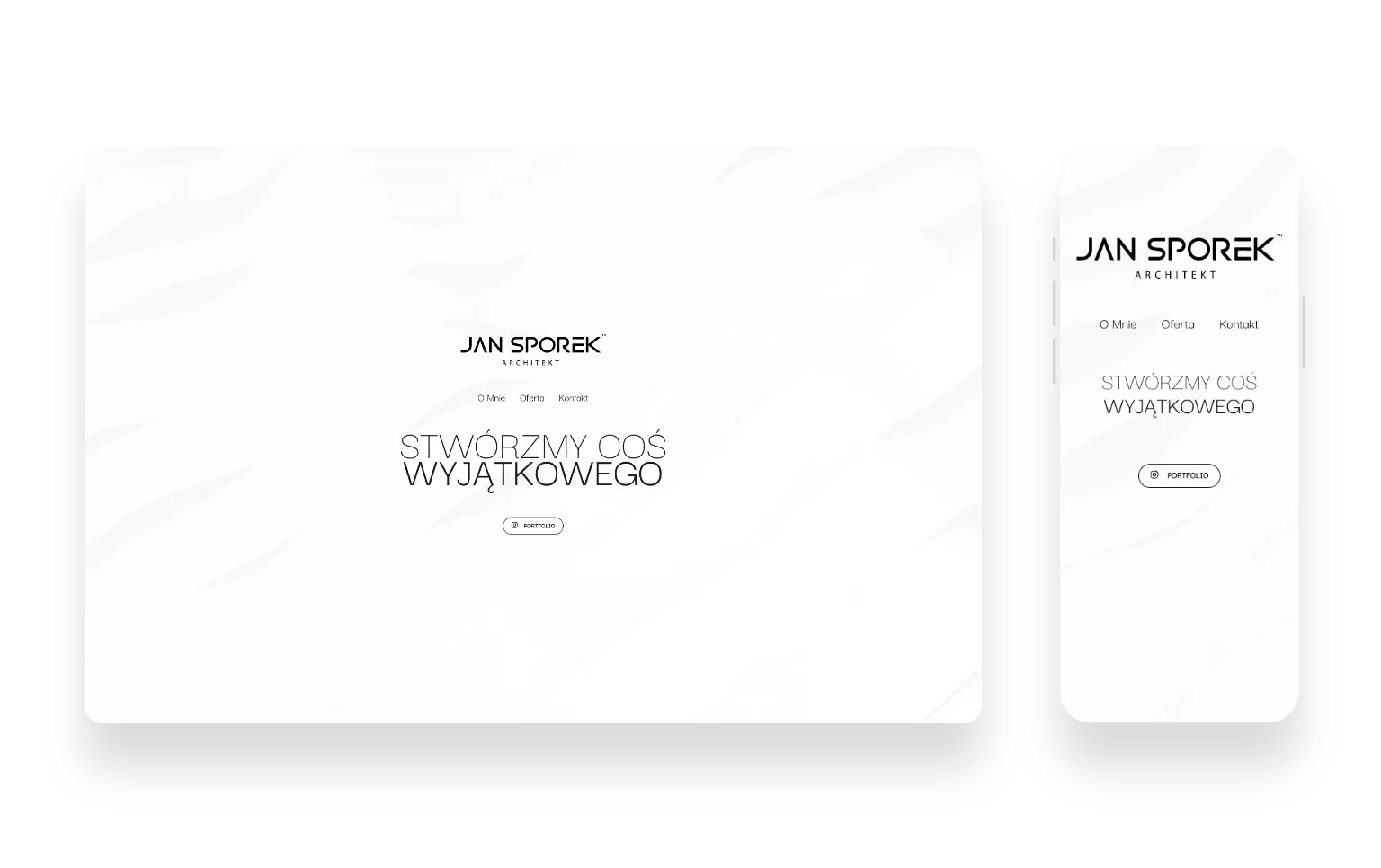 Strona internetowa JAN Sporek Architekt z nowoczesnym UX/UI i galerią projektów architektonicznych