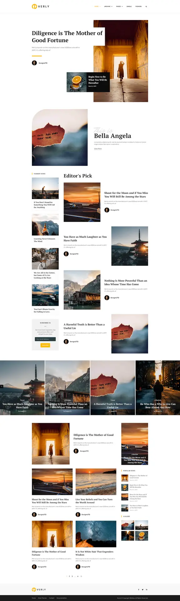 Szablon Everly dla WordPress z nowoczesnym, responsywnym designem idealny dla blogów i magazynów online
