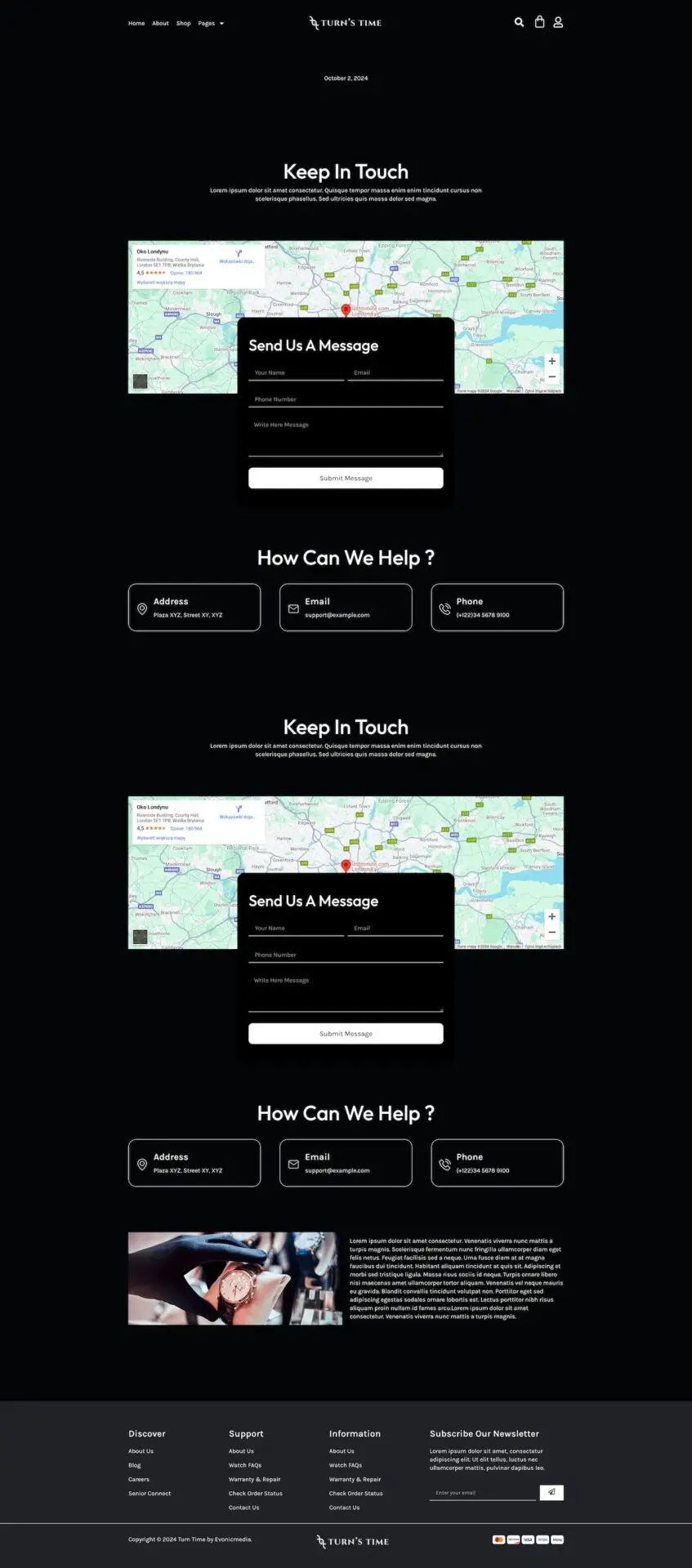 Responsywny szablon Turnstime dla sklepu internetowego z eleganckim i nowoczesnym designem WooCommerce
