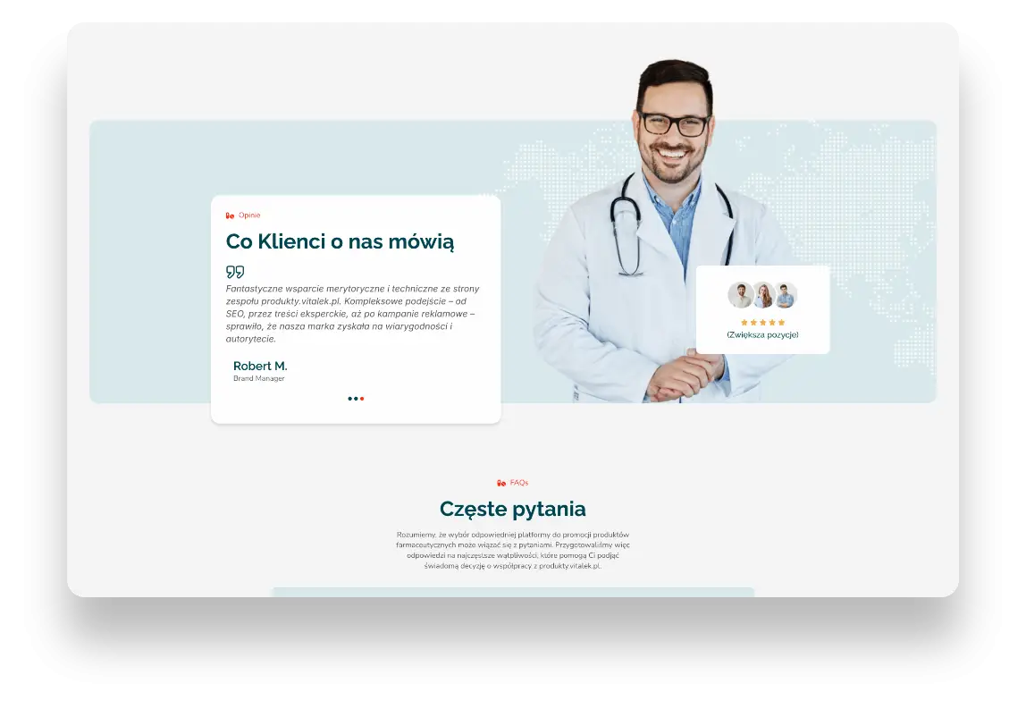 Projekt strony internetowej Vitalek Produkty z nowoczesnym designem i przejrzystą strukturą informacji