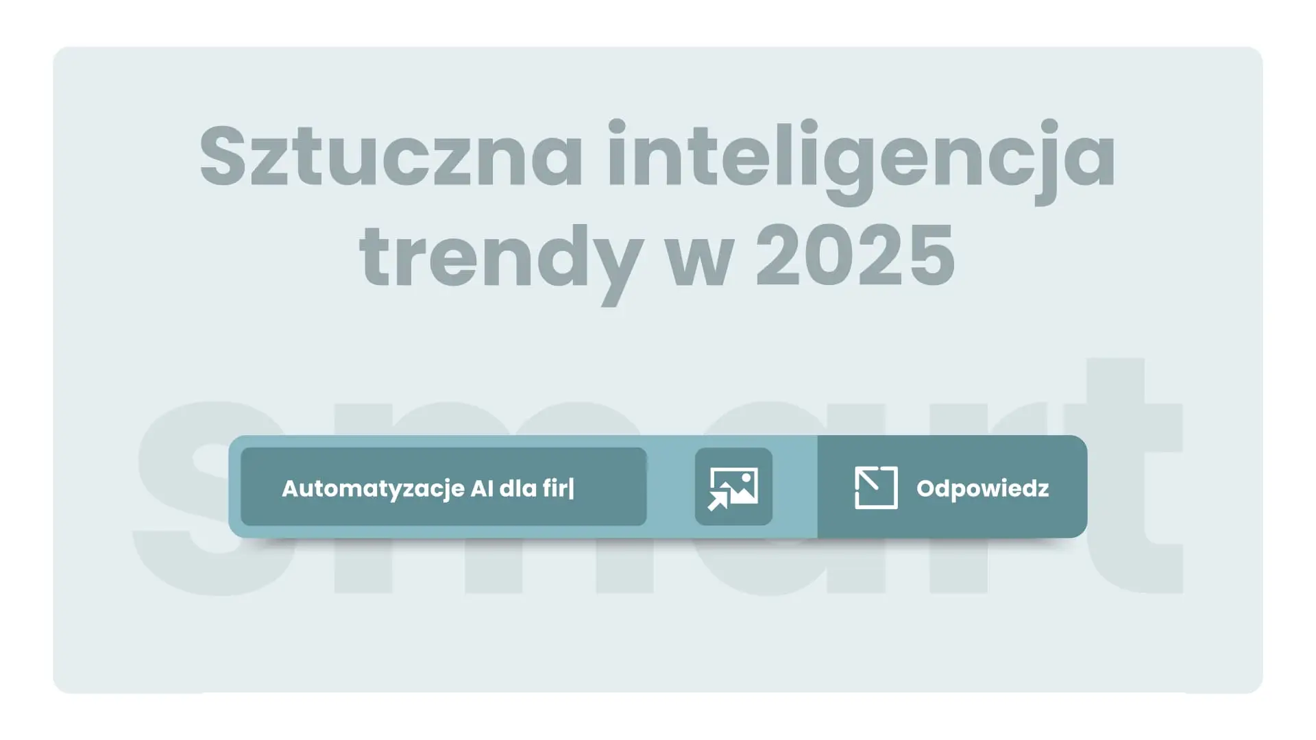 Infografika przedstawiająca najważniejsze trendy AI na 2025 rok z kluczowymi kierunkami rozwoju sztucznej inteligencji