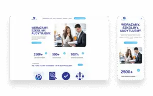 Strona internetowa Biznes Partner zaprojektowana przez SMART Agency prezentująca ofertę szkoleń i audytów