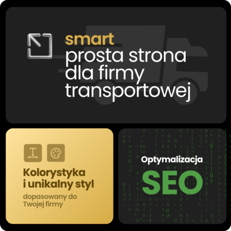 Strona internetowa dla firmy transportowej - SMART Agency