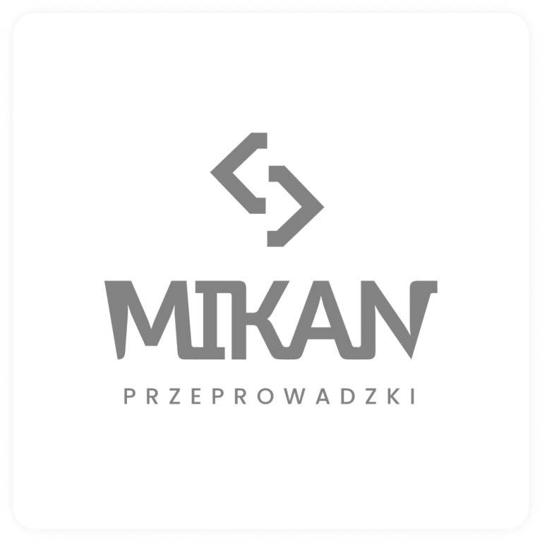 Logo Mikan w nowoczesnym stylu na białym tle